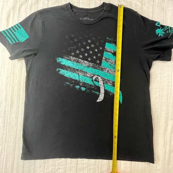 Grunt Style Black and Teal Graphic Tee - Picture 5 of 7